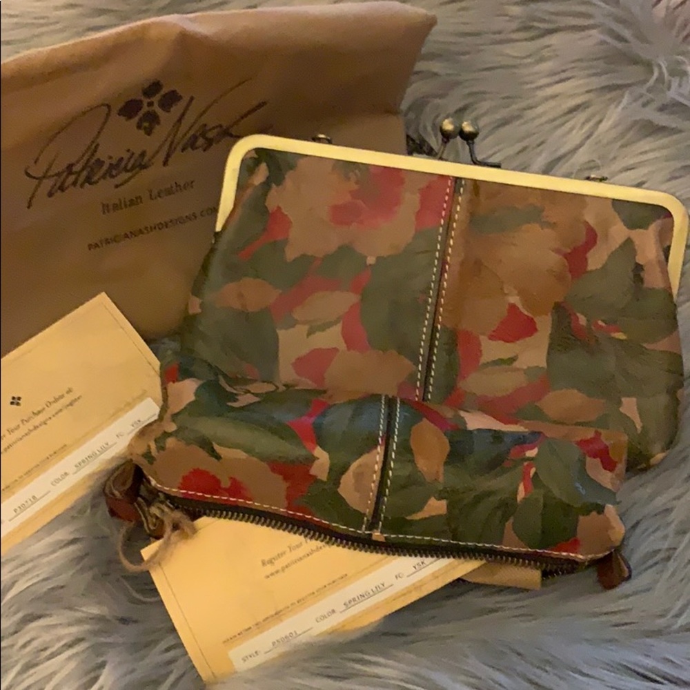 2 piece leather clutch and wristlet